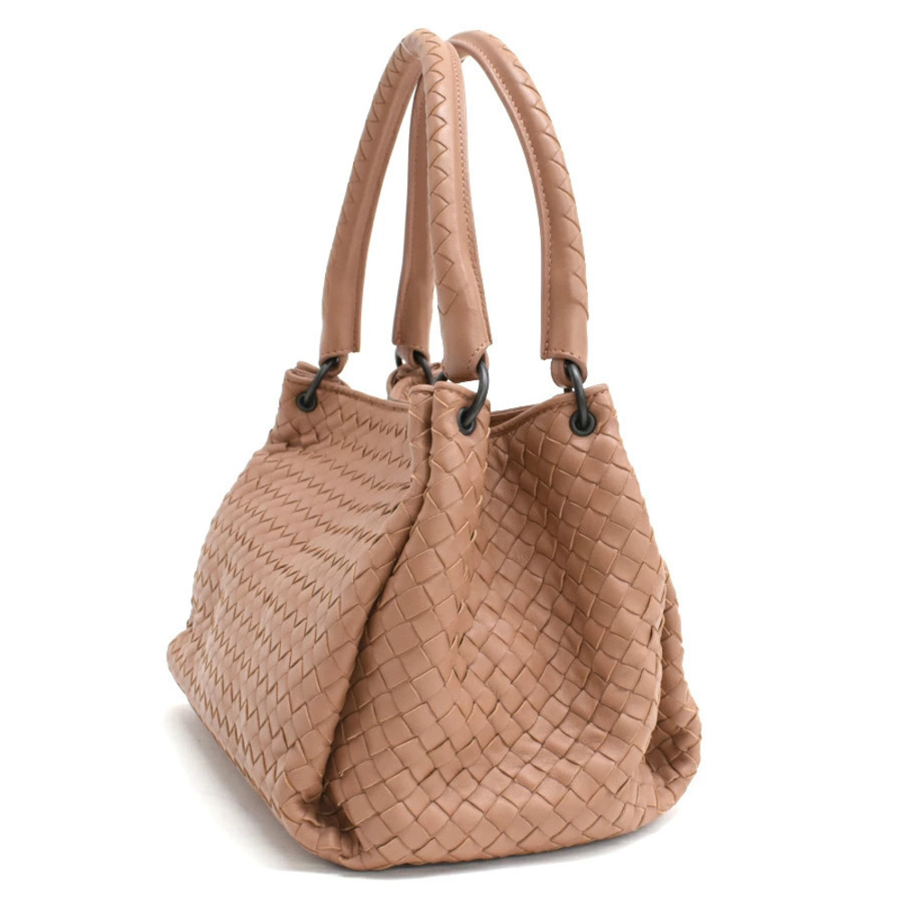 Bottega Veneta Leather Beige Intrecciato Handbag Cream Pink